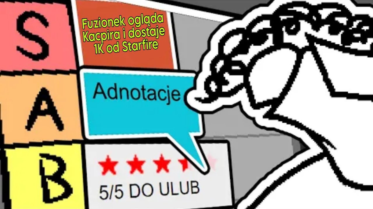 Fuzionek ogląda Kacpira i dostaje 1K od Starfire!