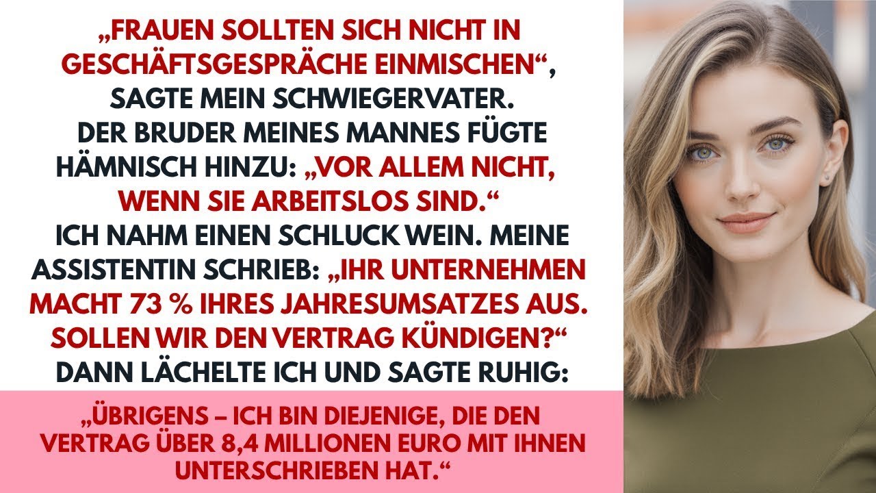 Meine Schwiegerfamilie verbot mir, an Geschäftstreffen teilzunehmen – ich bin ihre größte Kundin.