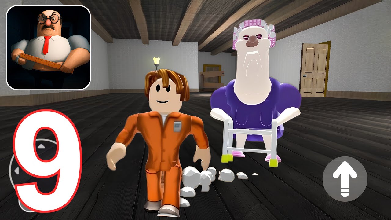 Escape Grumpy Gran - Obby Chapters Escape Barry - Gameplay Walkthrough Part 9 (Android, iOS)