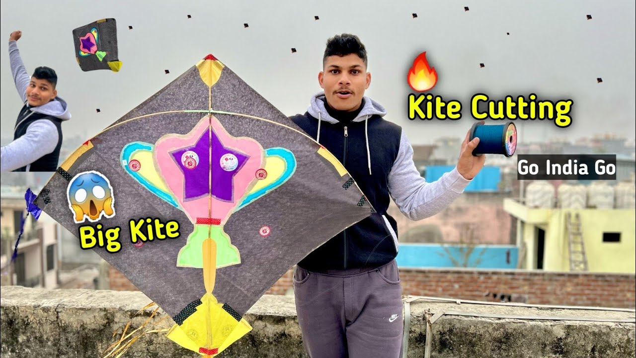 😱Разрезание воздушного змея с помощью BIG KITE | Воздушный змей | моно фил манджа |