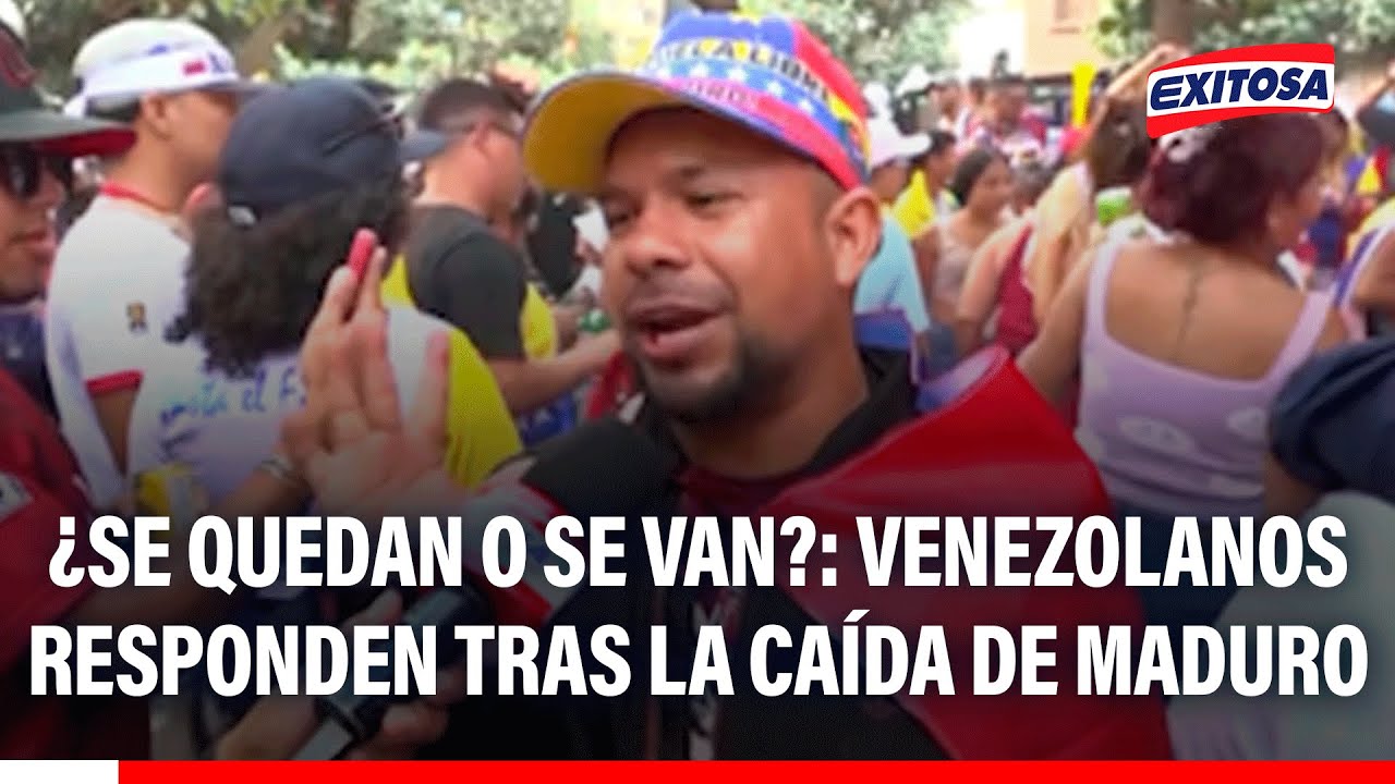 🔴🔵 &iquest;Se quedan o se van?: Venezolanos responden tras la ca&iacute;da de Nicol&aacute;s Maduro