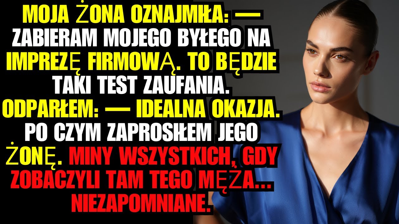 Moja żona oznajmiła: — Zabieram mojego byłego na imprezę firmową. To będzie taki test zaufania...