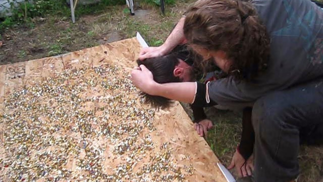 Thumbtack Match - The Bruiser VS David Storm - CHW Backyard Wrestling