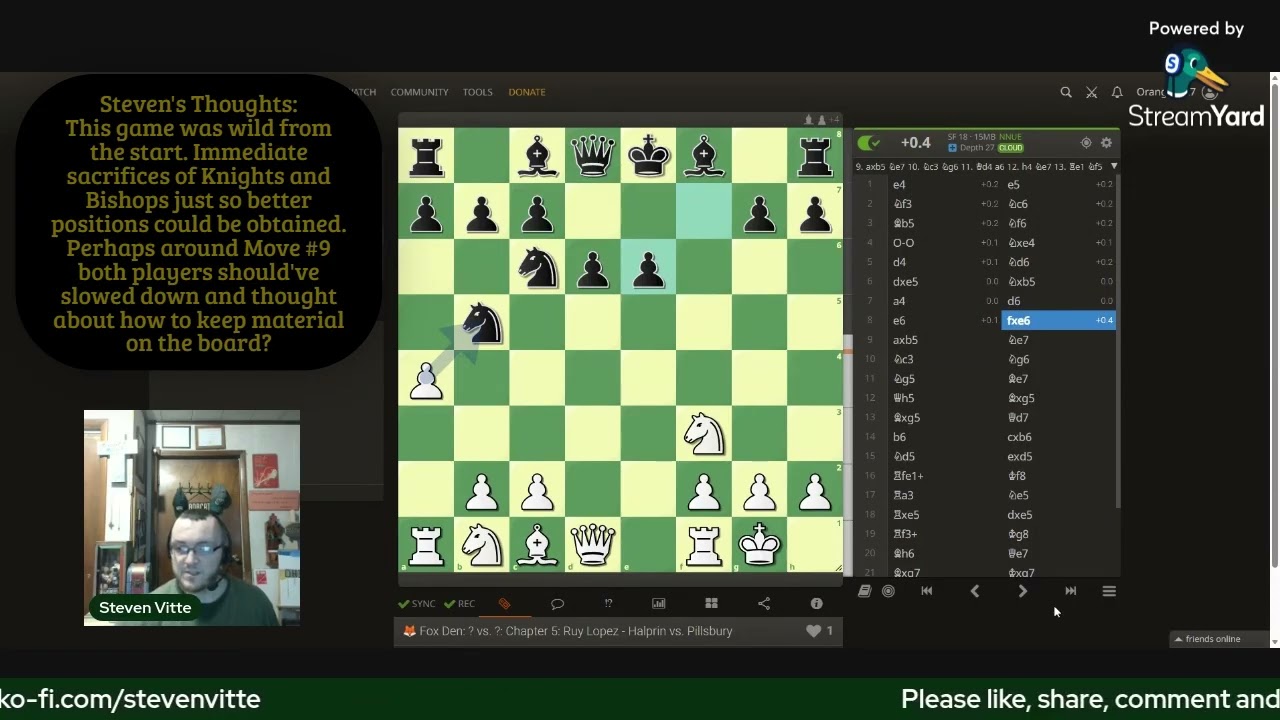 STVCastle Chess 026: Halprin vs.  Pillsbury - Munich Agreement
