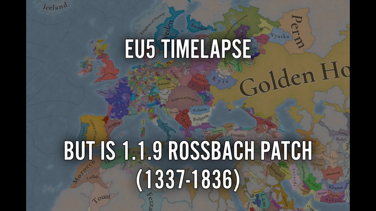 EU5 Timelapse But Is 1.1.9 Rossbach Beta (1337-1836)
