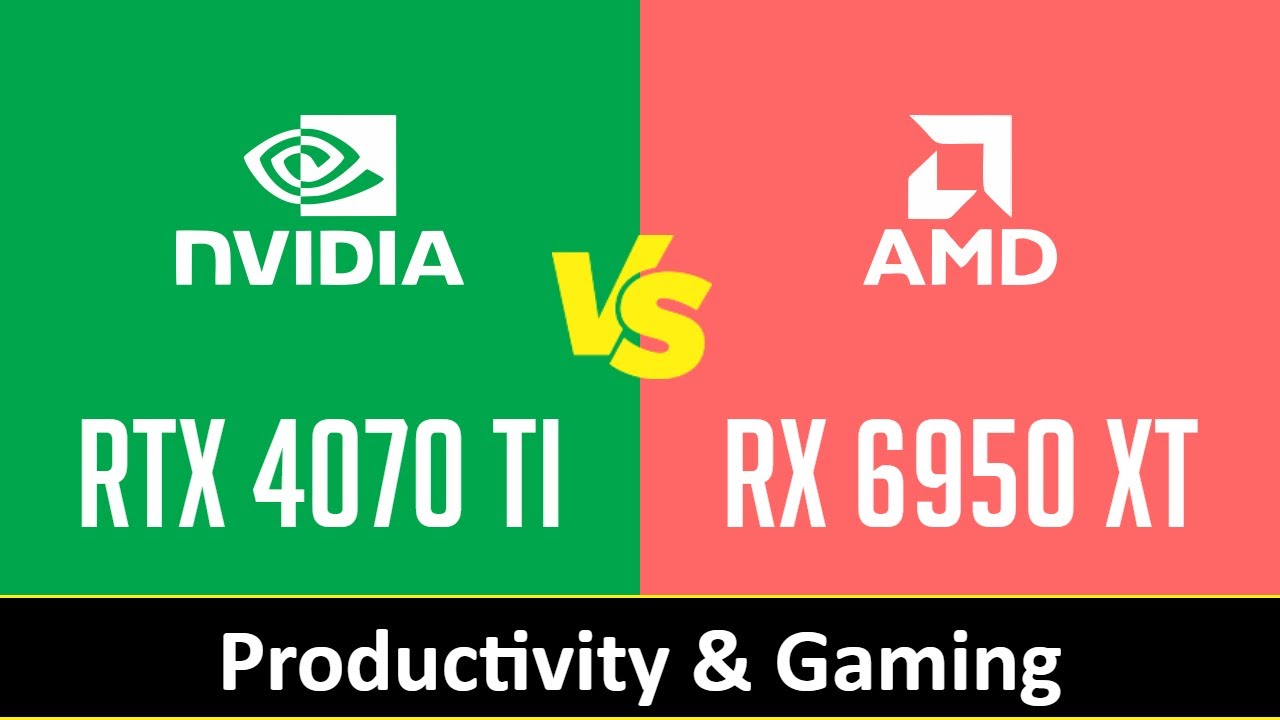 nVidia GeForce RTX 4070 Ti vs AMD Radeon RX 6950 XT - Productivity & Gaming (Core i9 13900K)