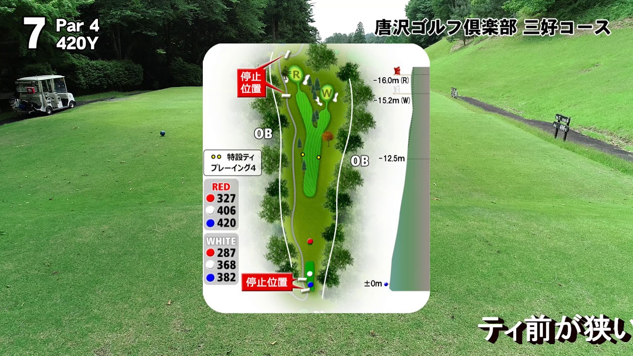 唐沢ゴルフ倶楽部　三好コース　OUT 【空撮】