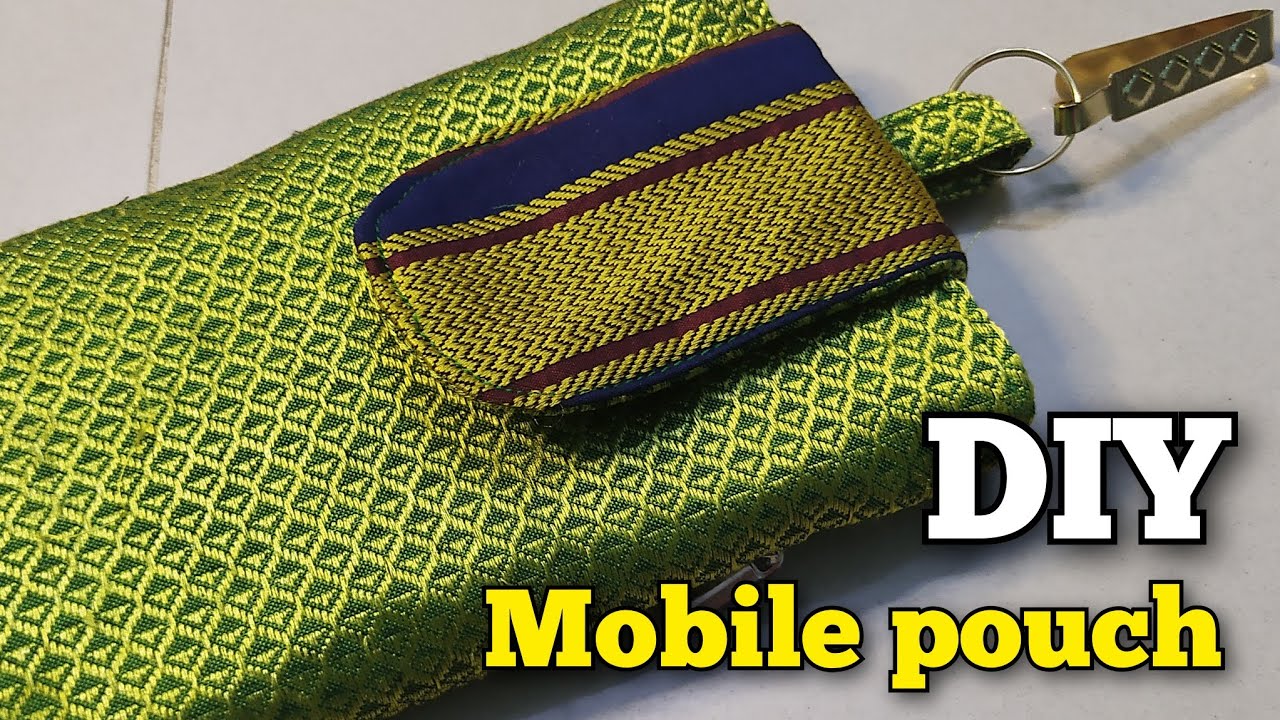 Mobile pouch making at home | purse making at home with cloth | khun purse making #pouch #bag