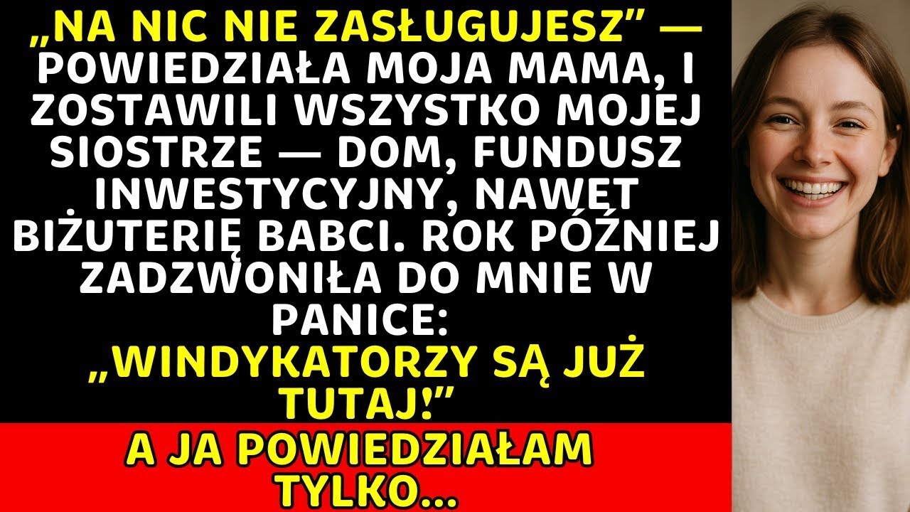 „Na nic nie zasługujesz” — mama zostawiła wszystko siostrze, a rok później błagała o po