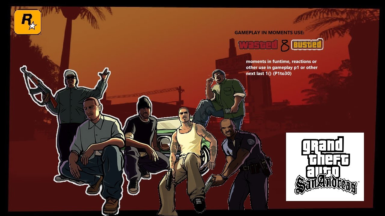 GTA SA GAMEPLAY in funny moments P15 - CJ is Busted by the authorities (HQ)