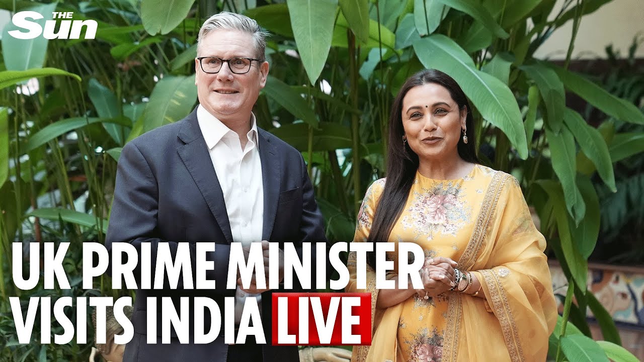 LIVE: Keir Starmer visits local football pitch on first day of working visit to India