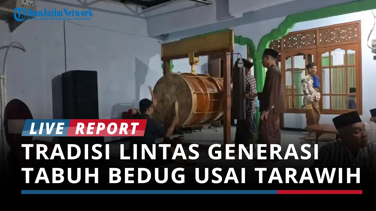 Tradisi Lintas Generasi, Tabuh Bedug Usai Tarawih Tetap Menggema di Masjid Nurul Qolbi Ponorogo