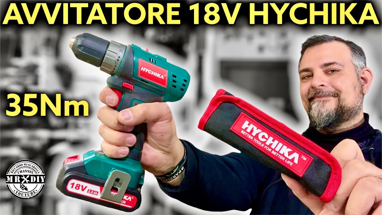 WOW. Hychika trapano avvitatore 18V. Molto potente. Anche sul cemento, legno e metallo. Ricaricabile