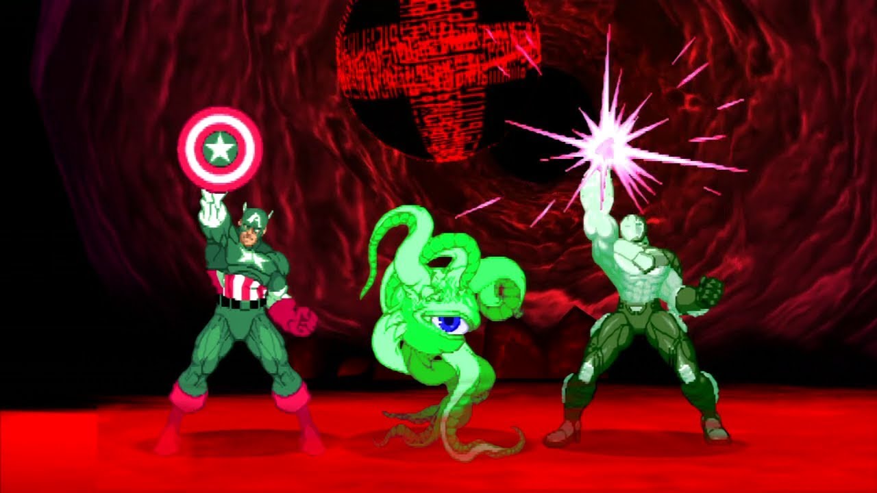 Marvel VS Capcom 2 - Captain America/Shuma-Gorath/War Machine - Expert Difficulty Playthrough
