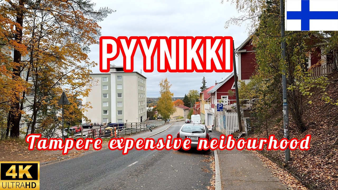 PYYNIKKI, TAMPERE 🇫🇮 FINLAND EXPENSIVE NEIGHBOURHOOD 4K WALKING TOUR | AUTUMN 🍂2024 | MUNKKIKAHVILA💕