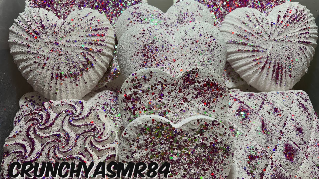 Glittery Heart Crush | Oddly Satisfying | ASMR | Sleep Aid