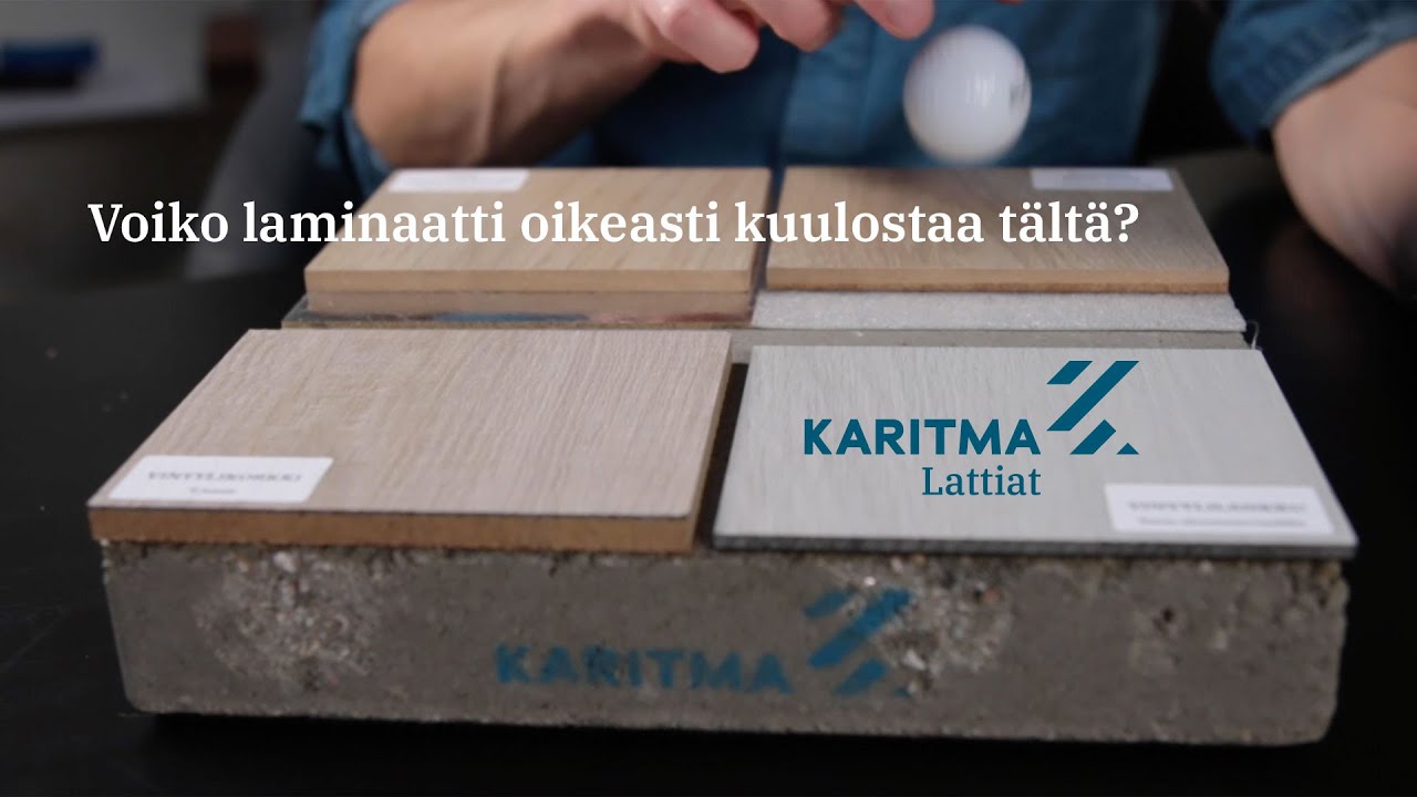 Vinyylilankun, vinyylikorkin ja laminaatin kopinan testaus