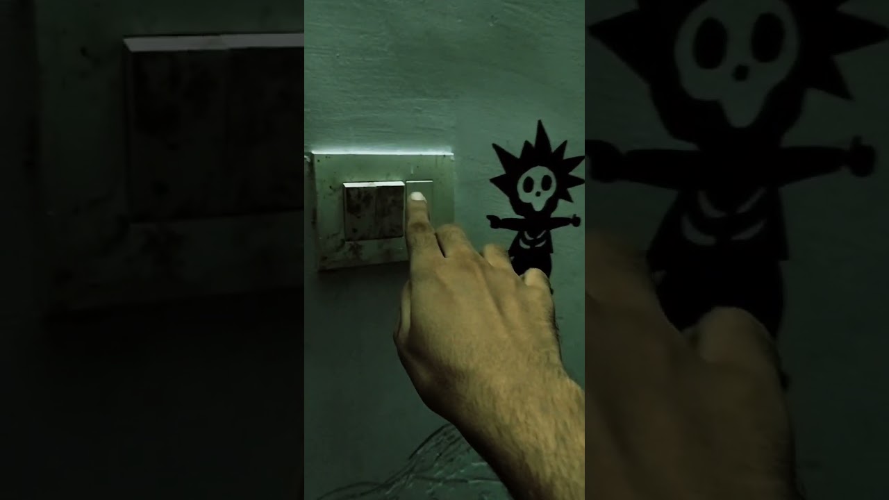 #horror switch board bhoot #painting #creativity #dengerzone #dengerous #shorts #video #trending