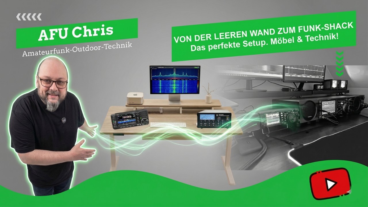VON DER LEEREN WAND ZUM FUNK-SHACK: Das perfekte Setup. M&ouml;bel & Technik! #amateurfunk #cbfunk