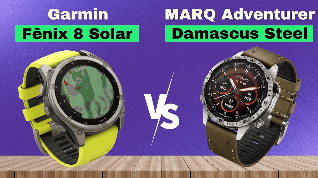Fenix 8 Solar vs MARQ Adventurer (Gen 2) Damascus Steel