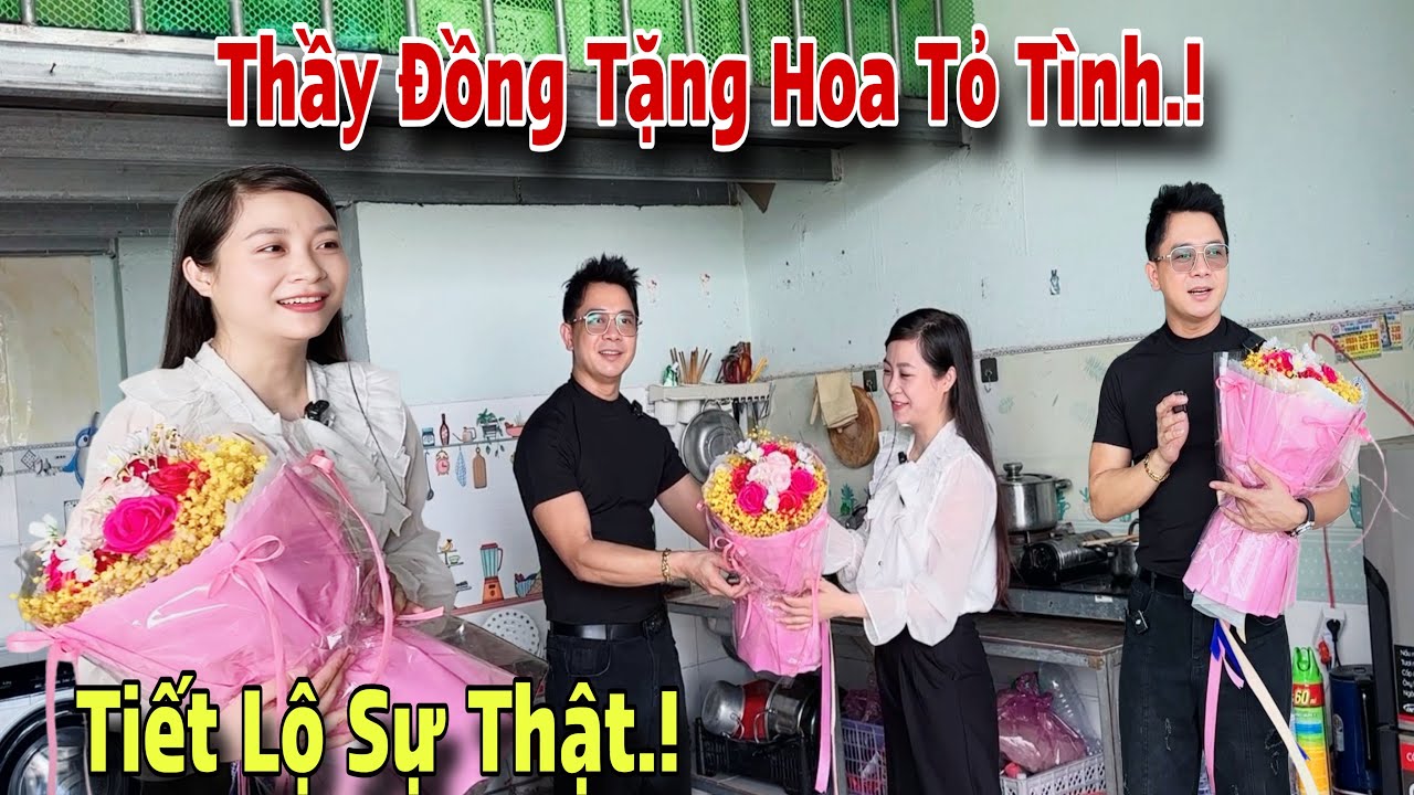 Thầy Gi&aacute;o Đồng bất ngờ tặng hoa Mỷ Xu&acirc;n v&agrave; n&oacute;i ra điều n&agrave;y trong ng&agrave;y đặc biệt