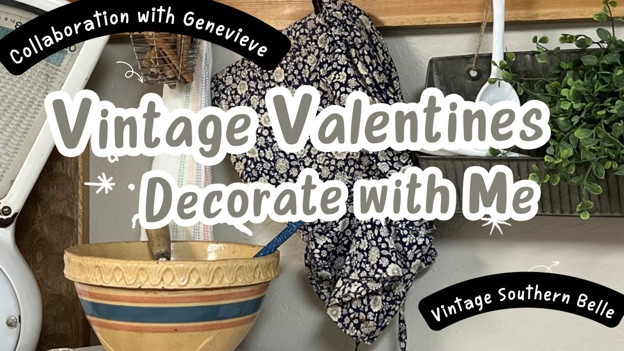 Vintage Inspired Valentines/Valentines Day Decor/ Cozy Breakfast Nook Valentines