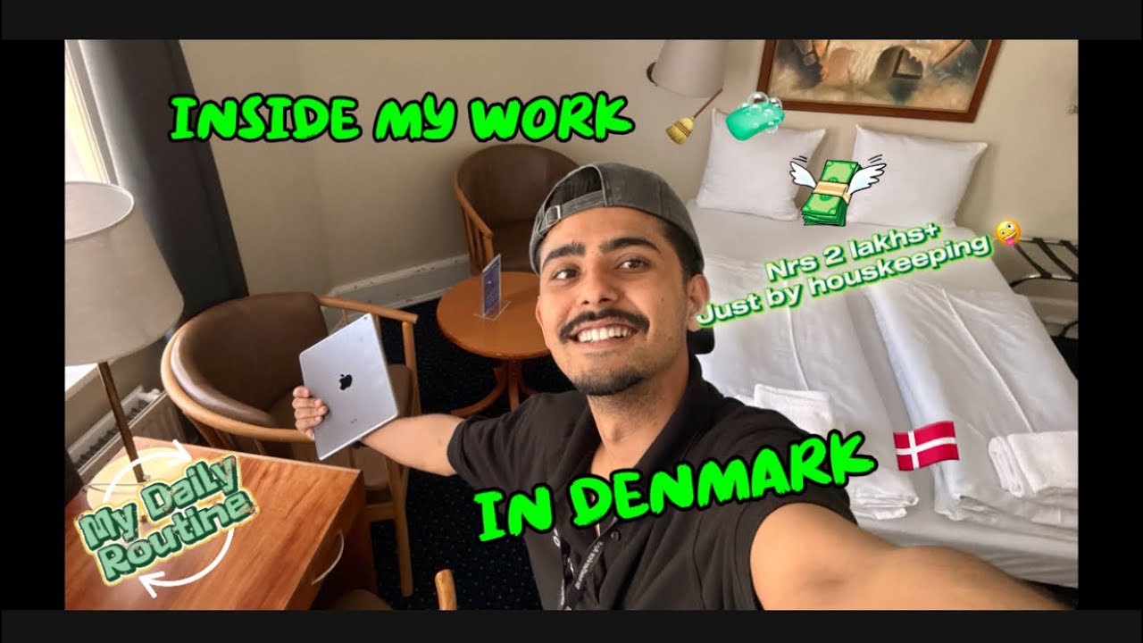 Yesto cha Denmark🇩🇰 ma mero kam🥲| How much I make?! 💸