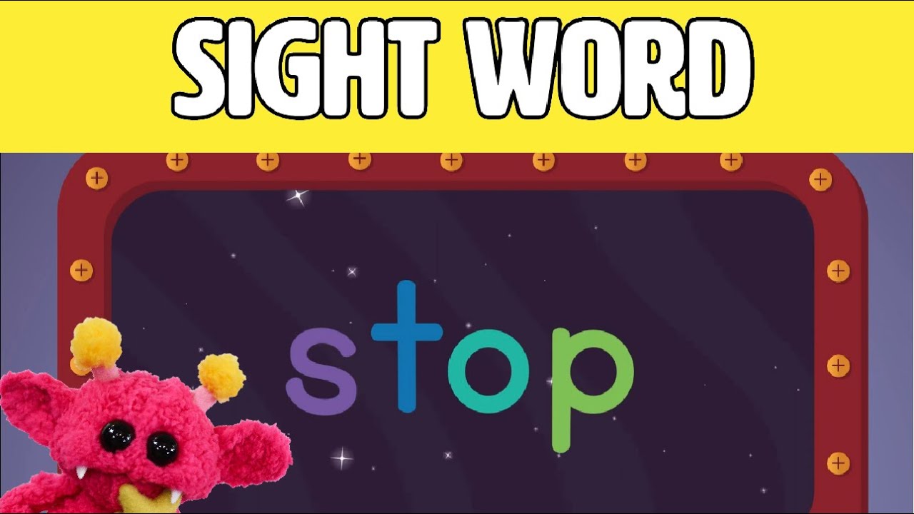 STOP - Let's Learn the Sight Word STOP with Hubble the Alien! | Nimalz Kidz! Songs and Fun!