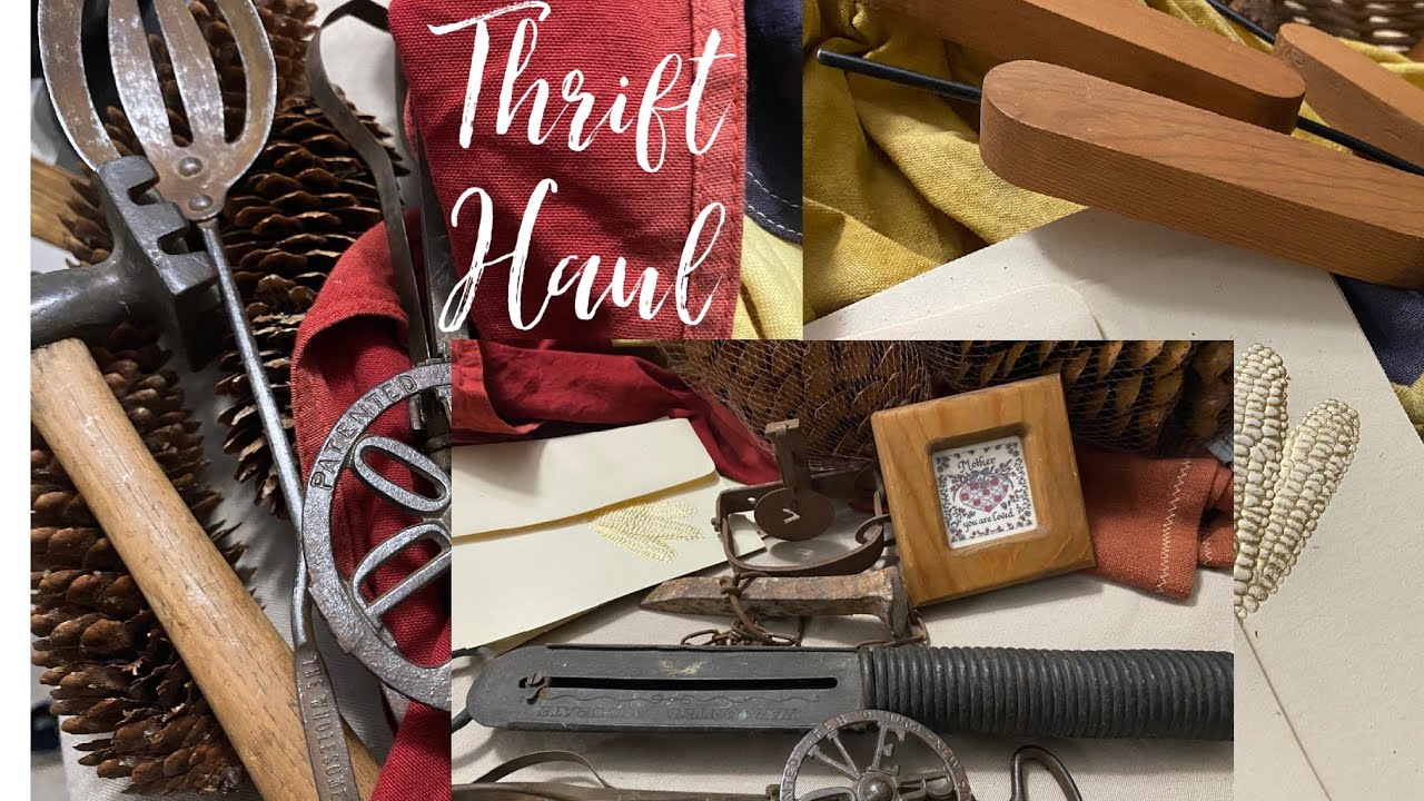 Thrift Haul | Primitive Vintage Farmhouse Decor | #thrifthaul #primitive #farmhousedecor