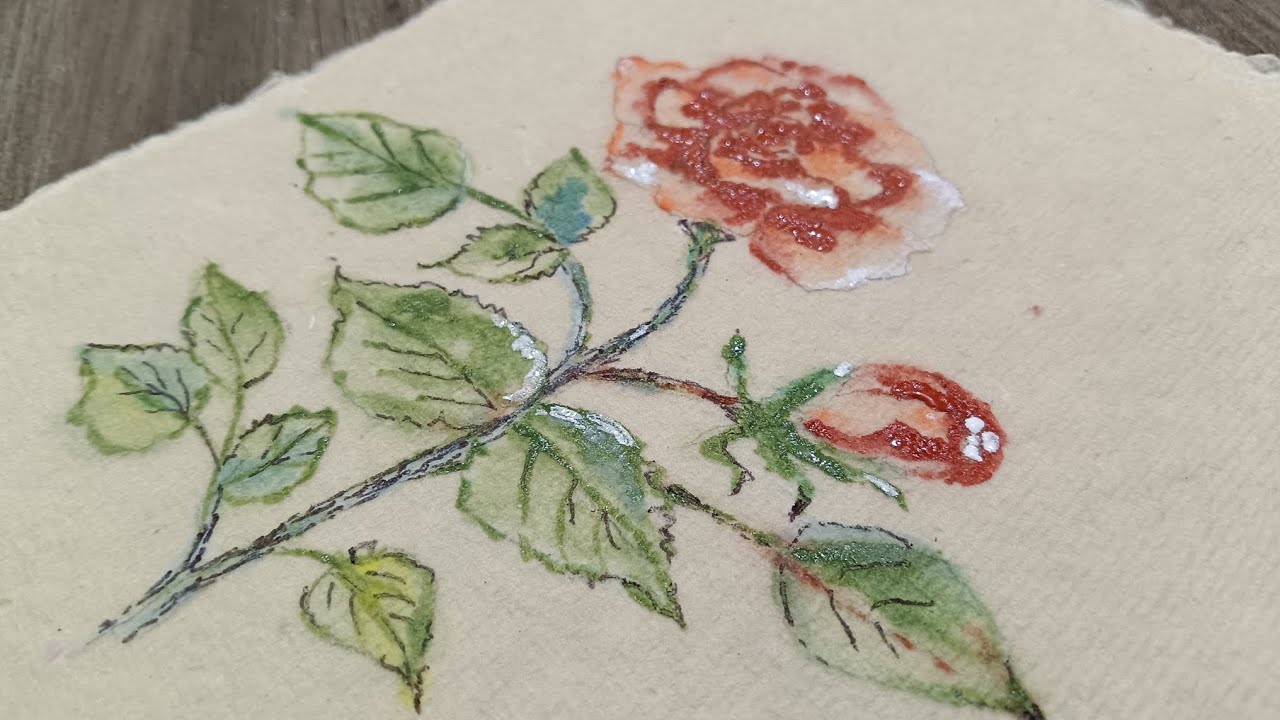 Acrylic rose painting/easy rose painting 