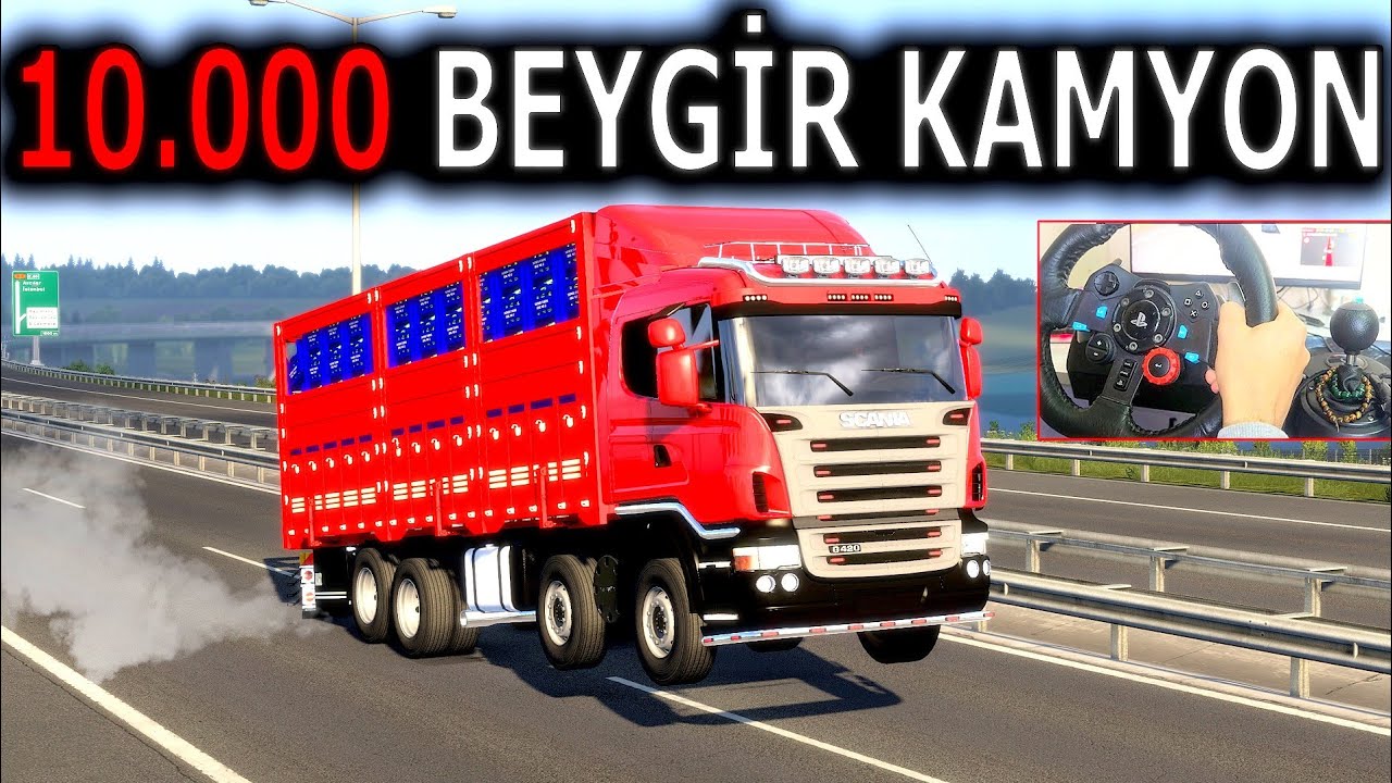 YAZILIMLI KAMYONLA 330 BASTIM! ETS 2 MOD Logitech G29 