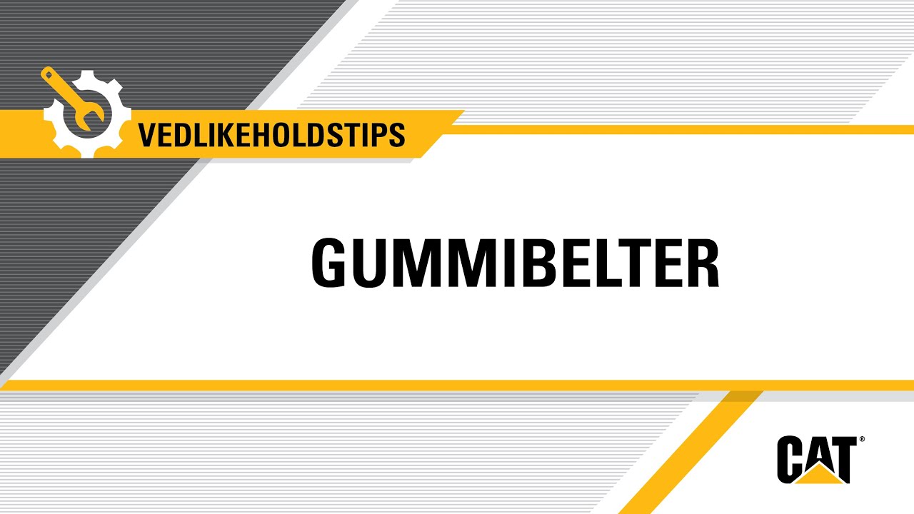 Hvordan montere gummibelter på en Cat® minigraver