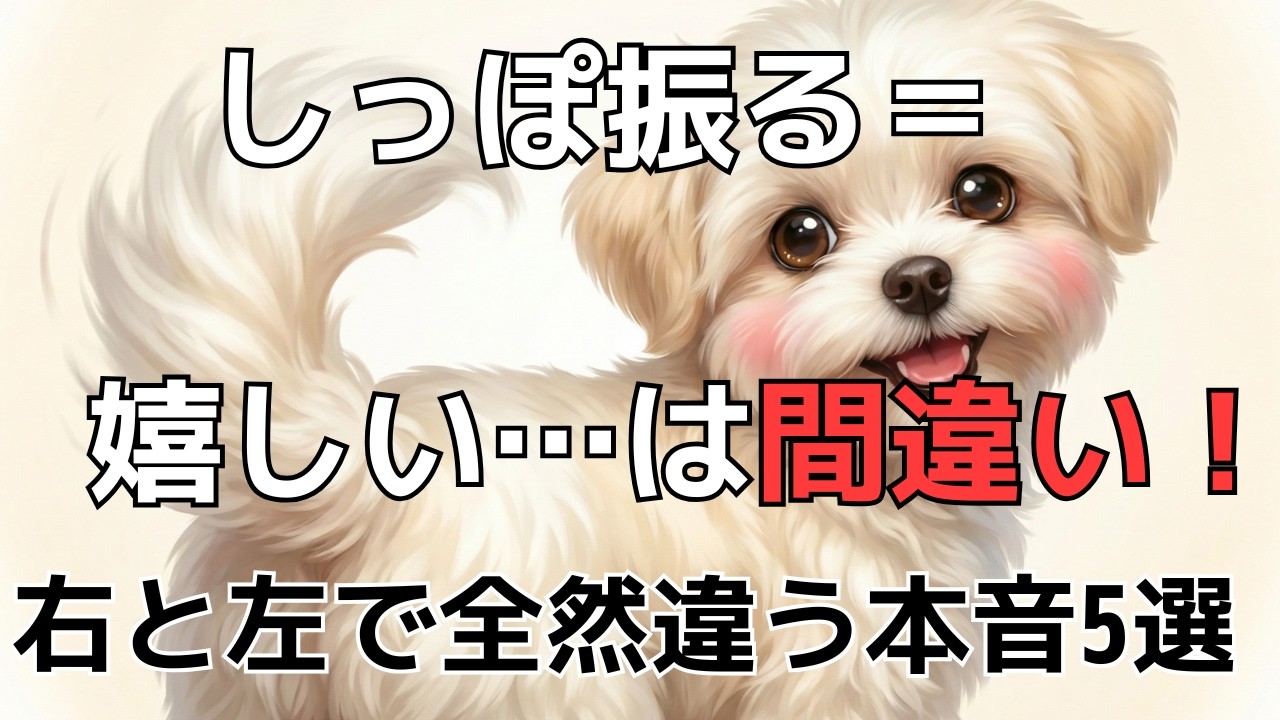 【犬の気持ち】しっぽを振る＝嬉しいは間違い！？右と左で全然違う「5つの本音」