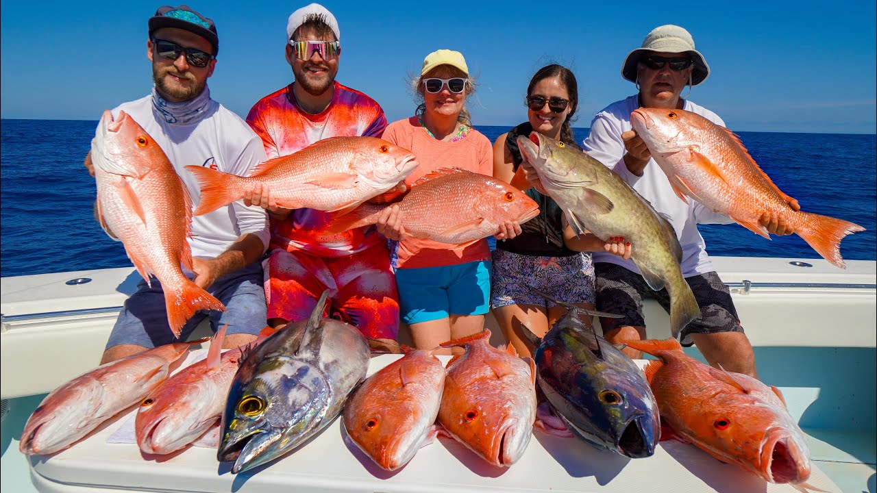 Craziest Snapper & Grouper Fishing! Catch, Clean & Cook! Panama City, FL