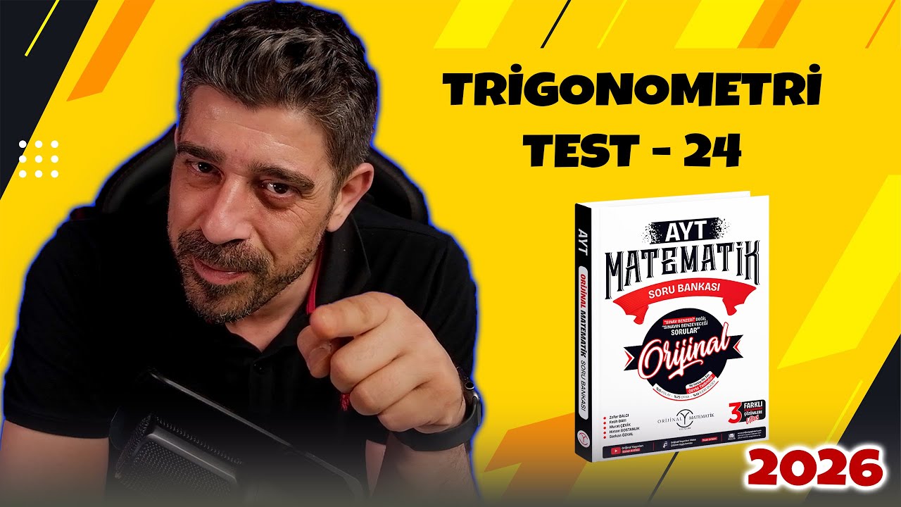 Trigonometri TEST 24 | 2026 ORİJİNAL MATEMATİK AYT SORU BANKASI | #yks2026