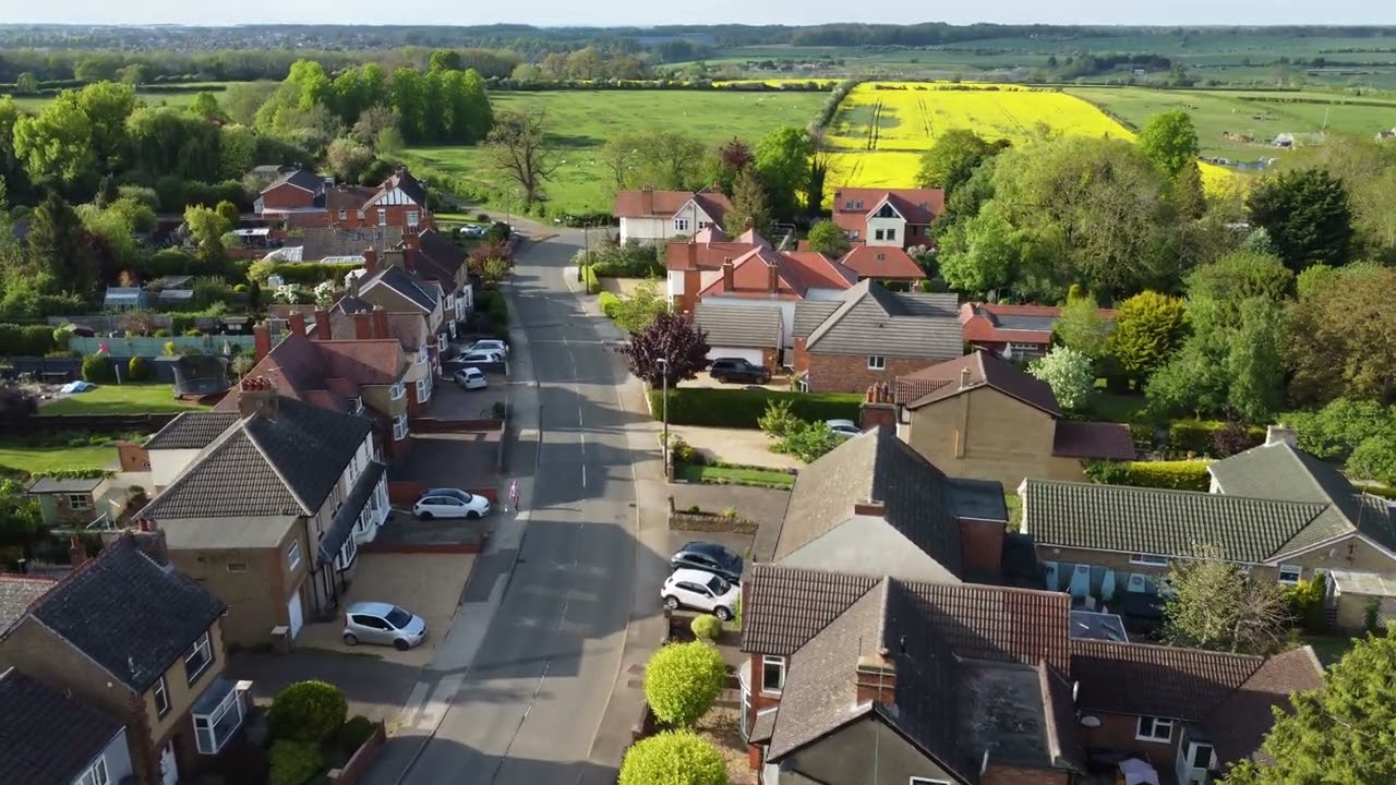 Flight around Rothwell....flags out ready for Jubilee celebrations...