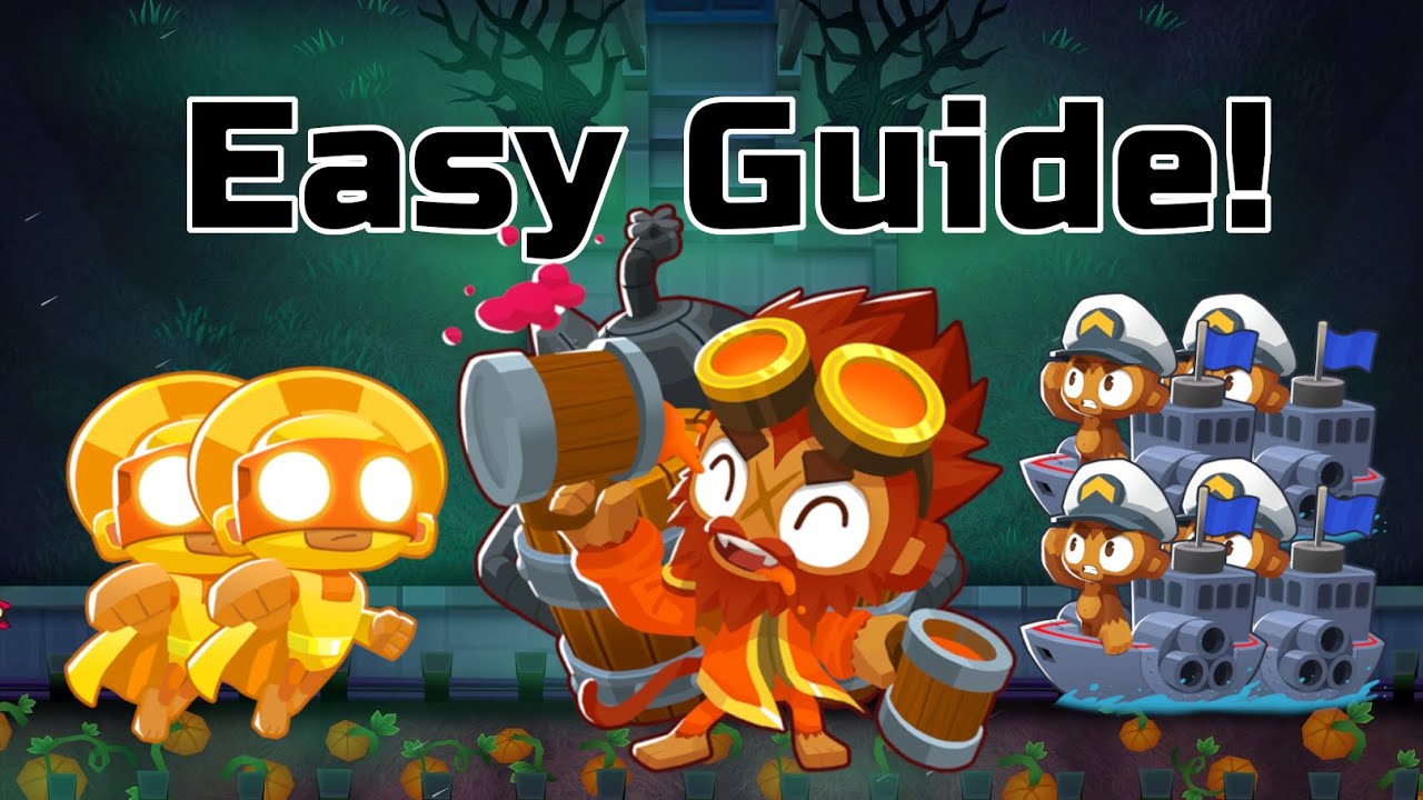 Btd6 Haunted CHIMPS Easy Black Border Guide