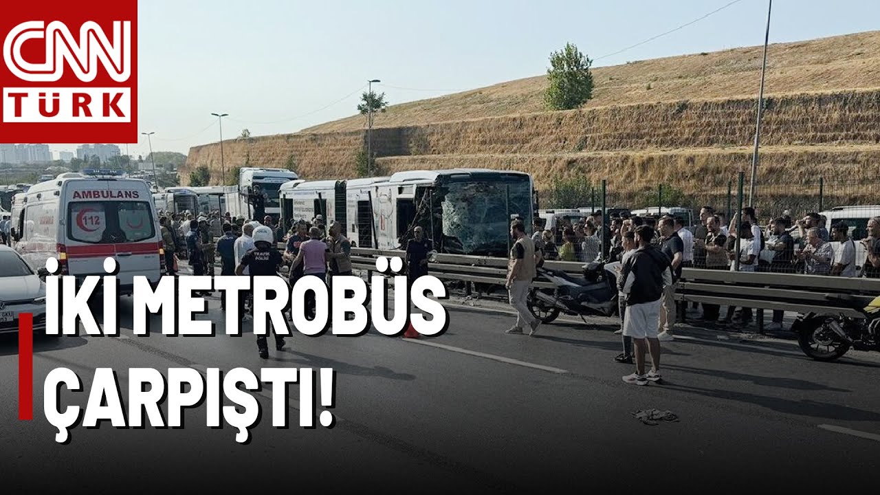 Metrobüs Kaza Anı Görüntüleri Kamerada! Metrobüs Seferleri Aksadı
