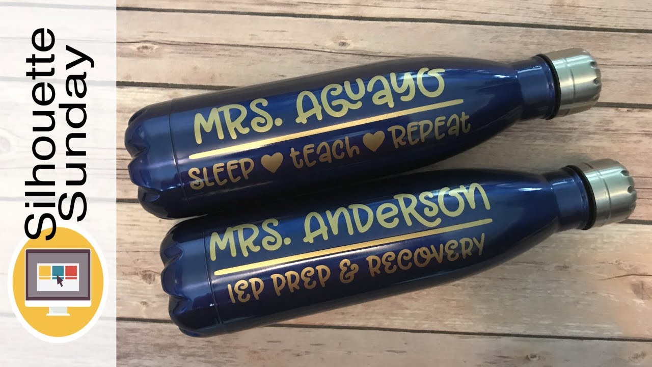 Personalized Water Bottles | Silhouette Sunday