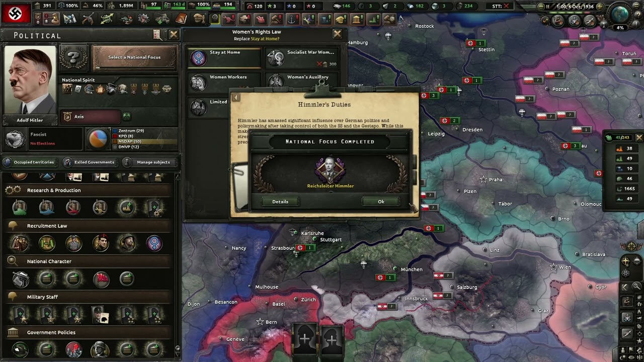Hearts of Iron IV - Europe in flames mod - OP Germany, conquering USA and its allies