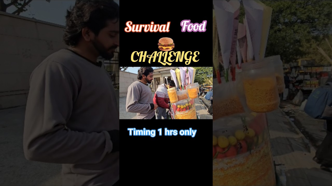 100 RS🤑    10  food🍝   itme.   Challenge 