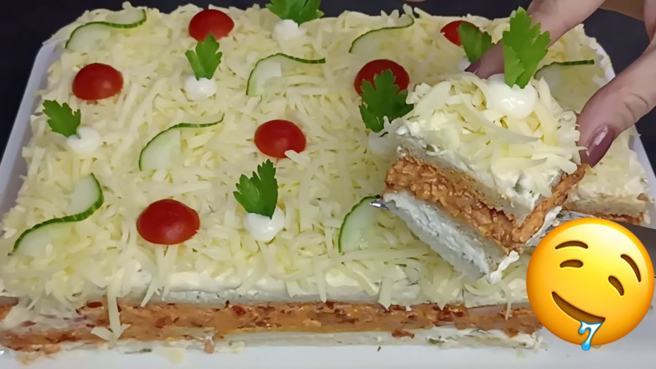 Slana Torta bez pecenja od tost hleba- Kakvu nikada niste Probali, bicete odusevljeni !!!