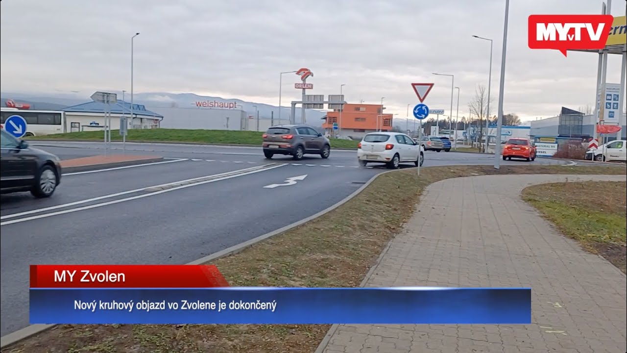 Nový kruhový objazd vo Zvolene je dokončený
