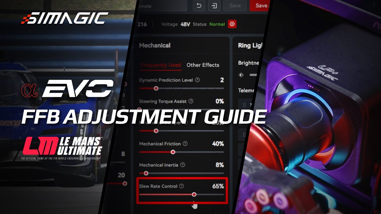 Alpha EVO FFB Adjustment Guide - Le Mans Ultimate | SIMAGIC