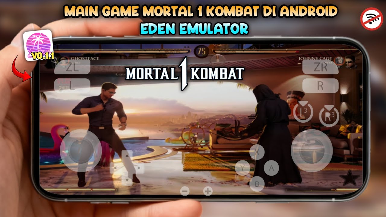 MAIN GAME MORTAL KOMBAT 1 DI ANDROID OFFLINE | EDEN EMULATOR V0.1.1 TERBARU!! 