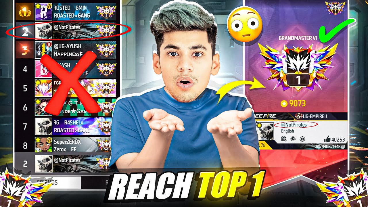 Garena helping me to Reach Top 1❤️*Must Watch* !!