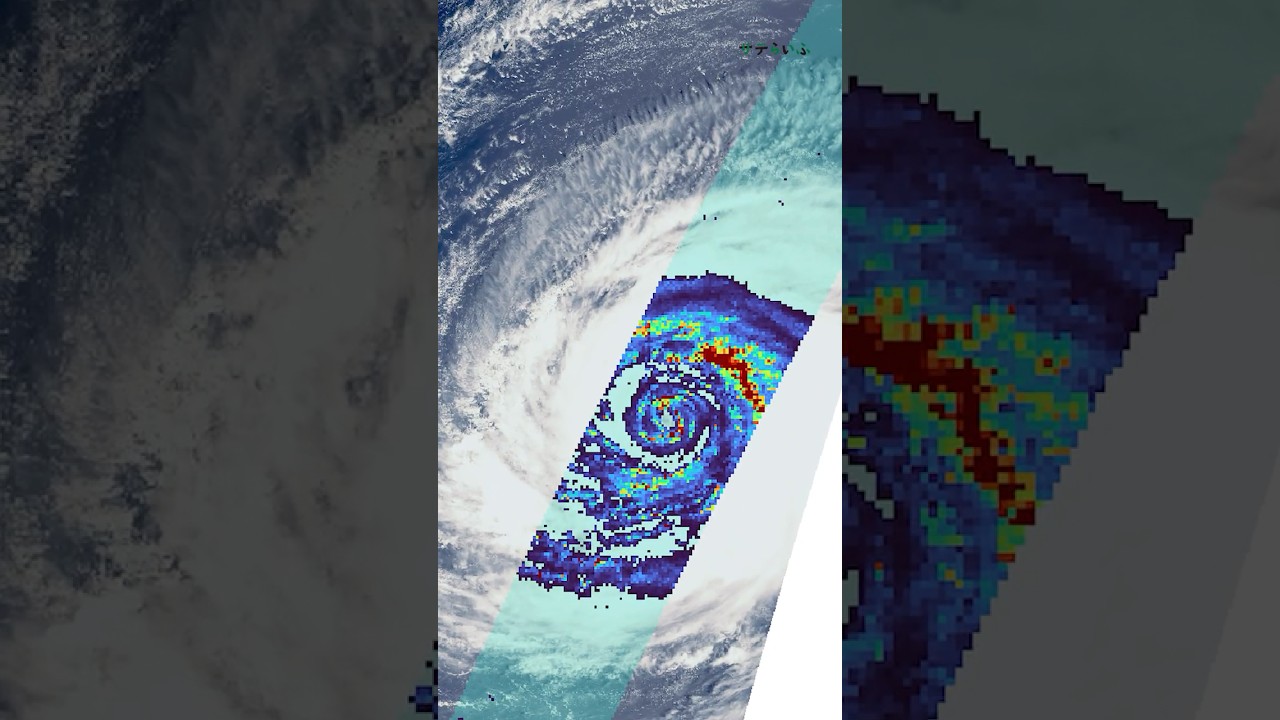 宇宙から見た台風13号と台風15号（2026） #shorts