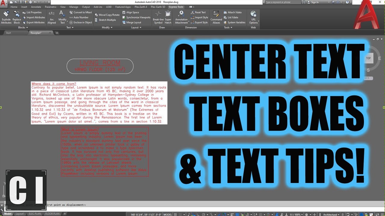 5 простых советов для текста в AutoCAD — центрирование текста, выравнивание фона, текста и тексто...