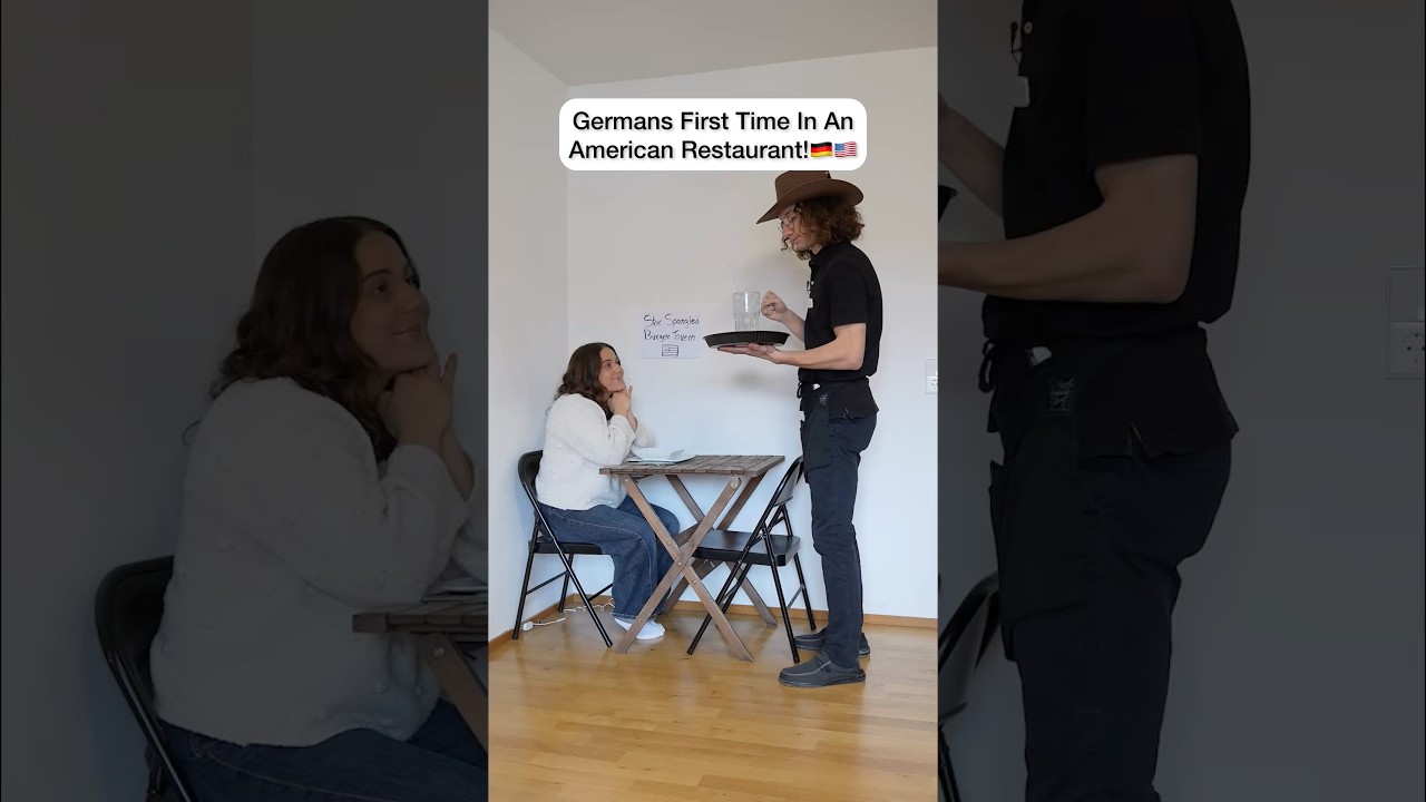 Germans First Time In An American Restaurant!😂🇩🇪🇺🇸 #comedy #funny #german #deutsch
