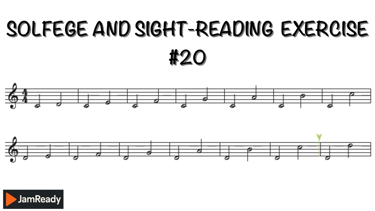 SOLFEGE AND SIGHT READING EXERCISE #20 SOLFEJ VE NOTA OKUMA DERSLERİ 